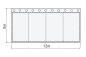 Preview: Skizze Akustikvorhang anthrazit, dunkel Molton 300 g/m² B=12m (geöst) x H=5m