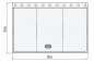 Preview: Akustikvorhang schiefergrau Molton 300 g/m² B=9m (geöst) x H=6m