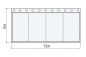 Preview: Bühnensamt B1 konfektioniert, grau-dunkelgrau, B=12m (geöst) x H=5m