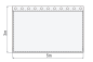 Preview: Dekomolton B1 konfektioniert, schwarz, B=5m (geöst) x H=3m