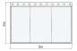 Preview: Satinmolton B1 konfektioniert, steingrau, B=9m (geöst) x H=6m