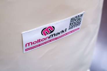 Aufbewahrungstasche Detailbild MoltonMarkt-Label mit PR-Code