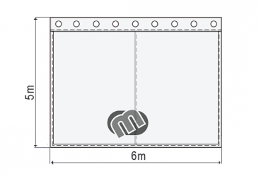 Bühnensamt B1 konfektioniert, gold, B=6m (geöst) x H=5m