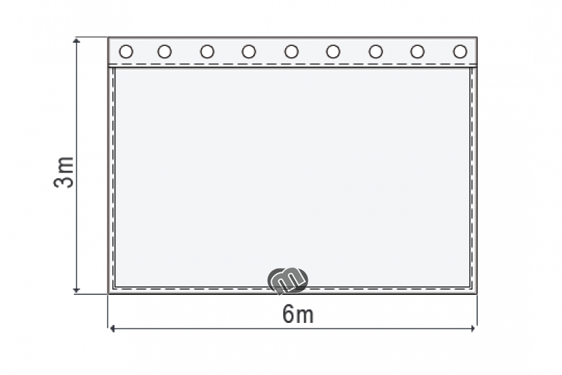 Bühnensamt B1 konfektioniert, gold, B=6m (geöst) x H=3m