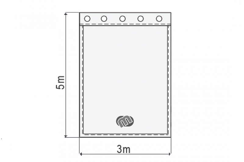 Bühnensamt B1 konfektioniert, rot-bordeaux, B=3m (geöst) x H=5m