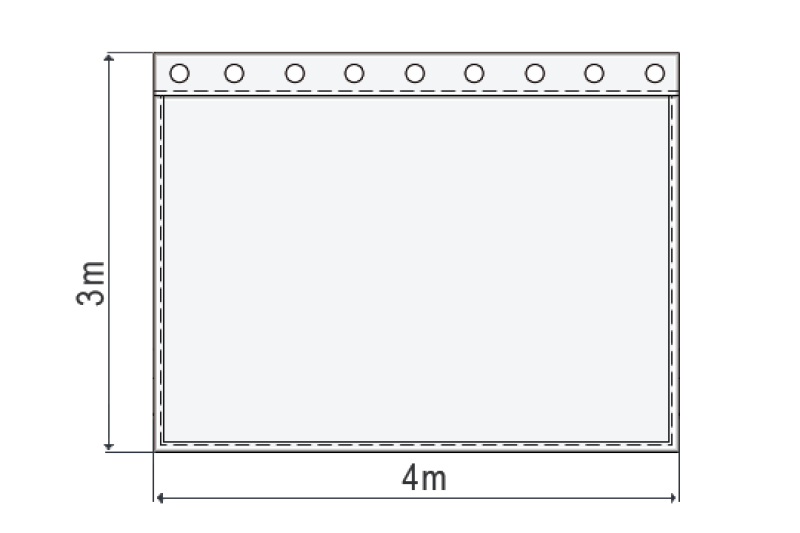 Kalmuck-Vorhang schwarz 4x3m 500g